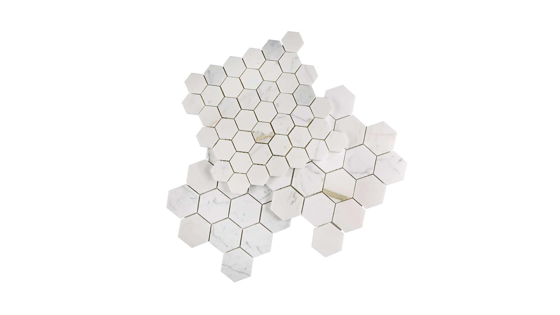 hexagon shaped natural stone mosaic tile