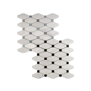 long hexagon or octave shaped stone mosaic tile