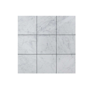 Bianco Carrara Marble Subway Tile 4 x 4 Honed