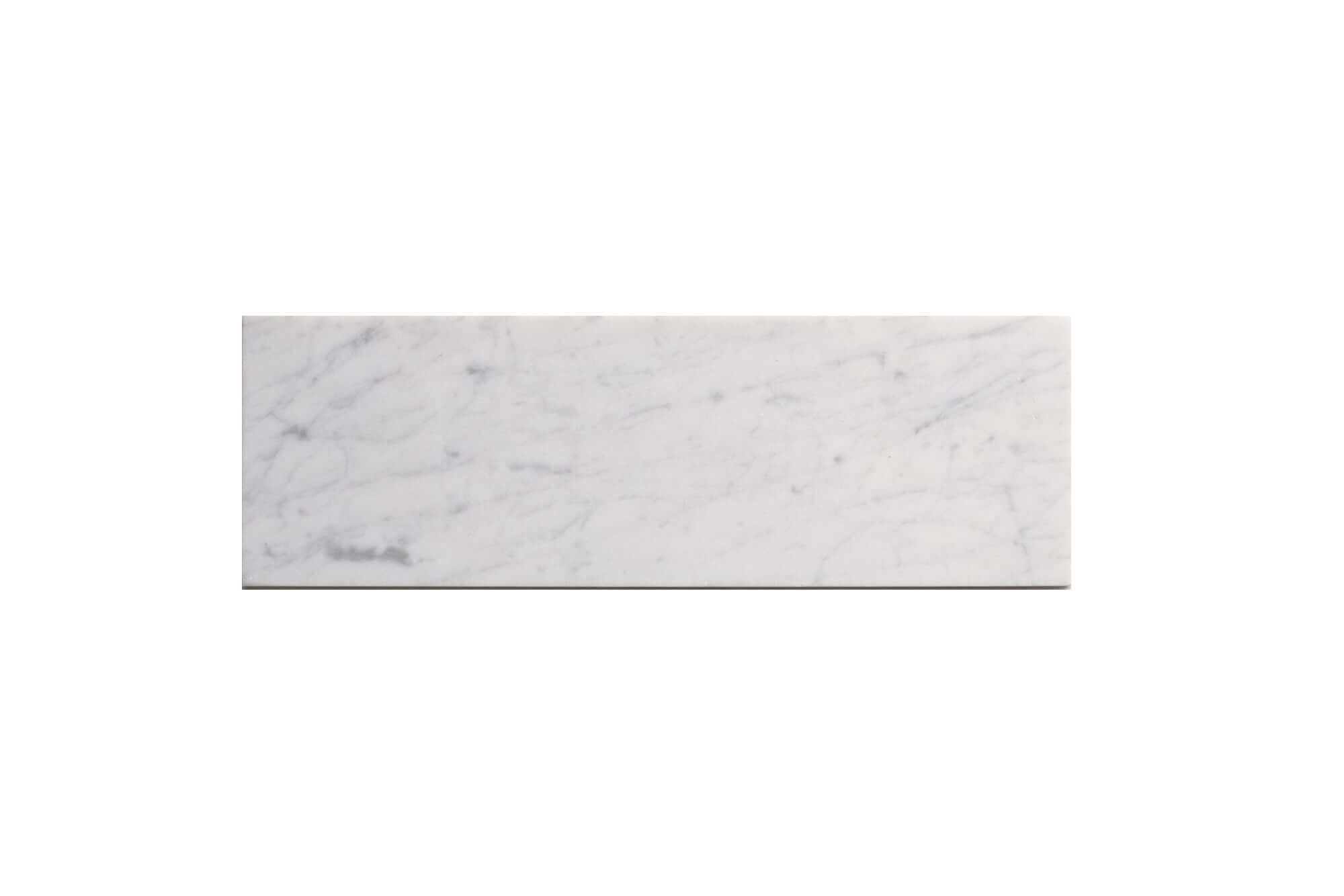Bianco Carrara Marble Subway Tile 4 x 12 Honed