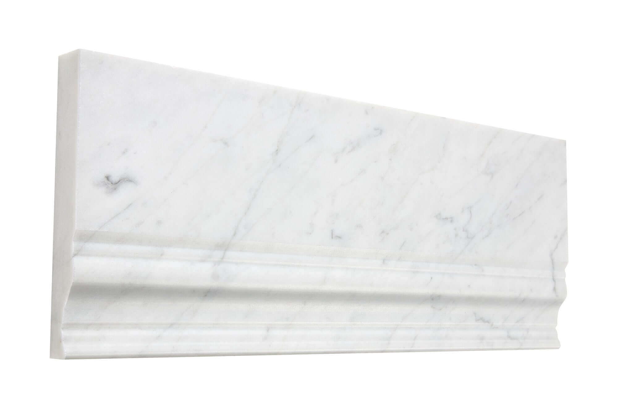 Bianco Carrara Marble Base Board Honed