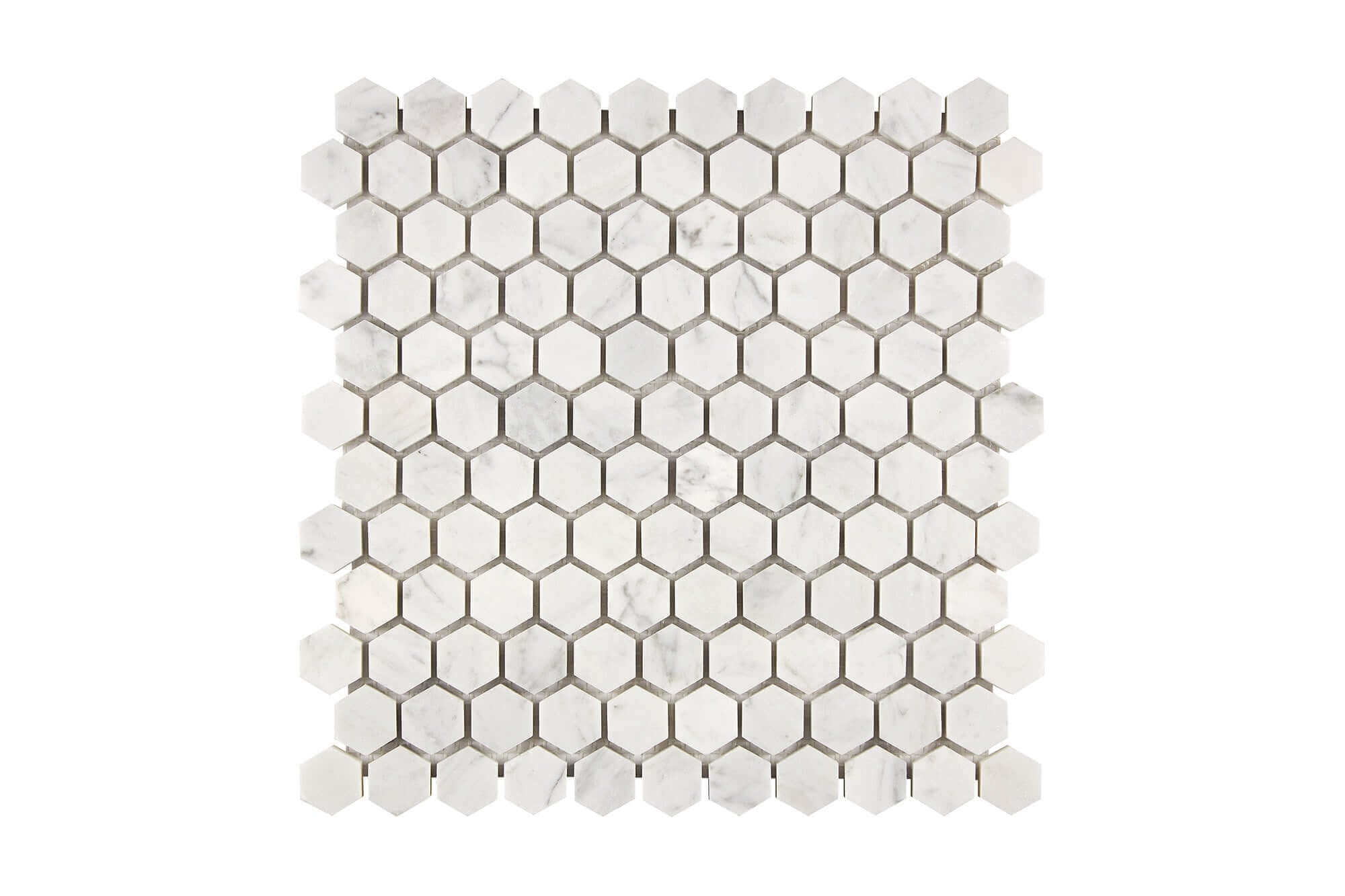 Bianco Carrara Marble Mosaic 1 Hexagon Honed