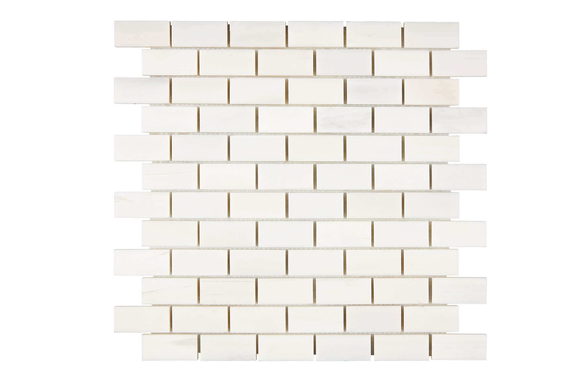 Bianco Dolomite Marble Mosaic 1 x 2 Brick Honed