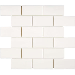Bianco Dolomite Marble Mosaic 2 x 4 Brick Honed
