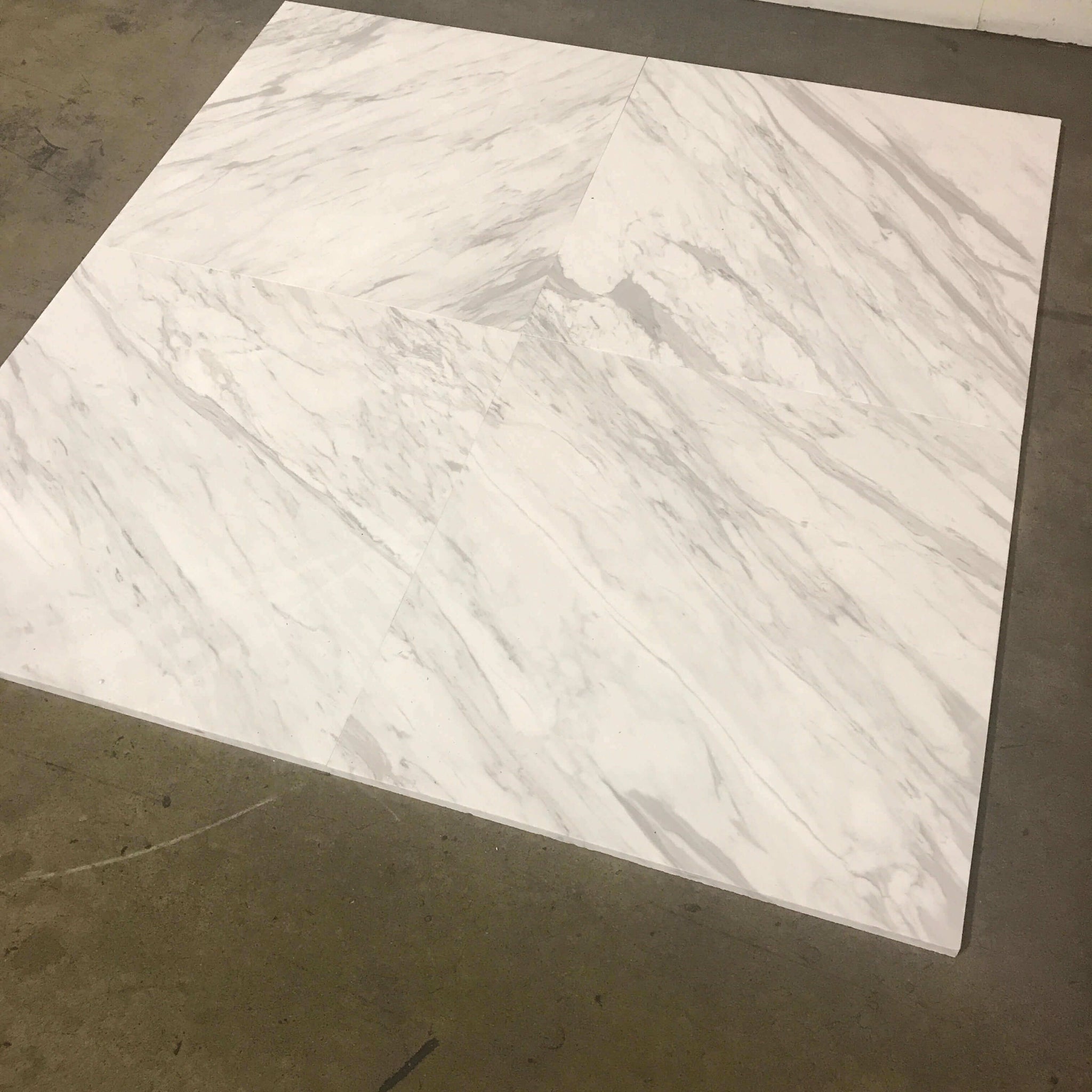 Volakas White Marble Tile Polished 24 x 24 x 3/4