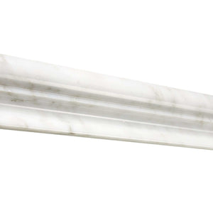 Oriental White Marble 2 x 12 Crown Molding Honed