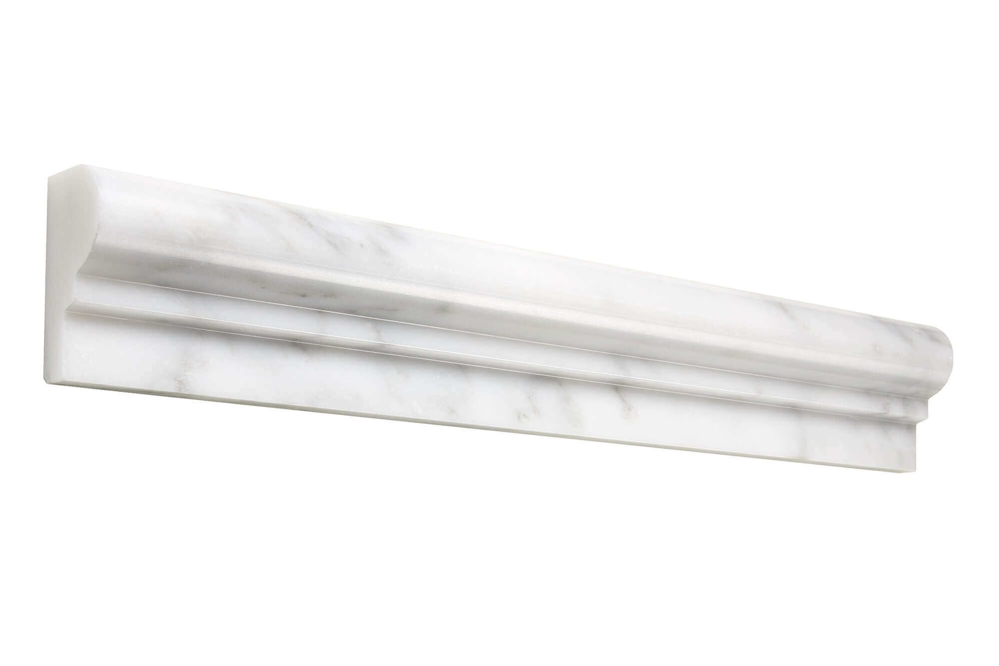 Oriental White Marble 2 x 12 Ogee Liner Single Step Honed