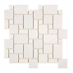 Thassos White Marble Mosaic Mini Versailles Pattern Polished