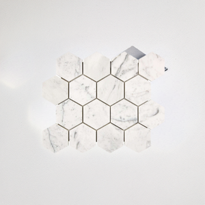 Bianco Carrara Marble Mosaic 3 Hexagon Polished