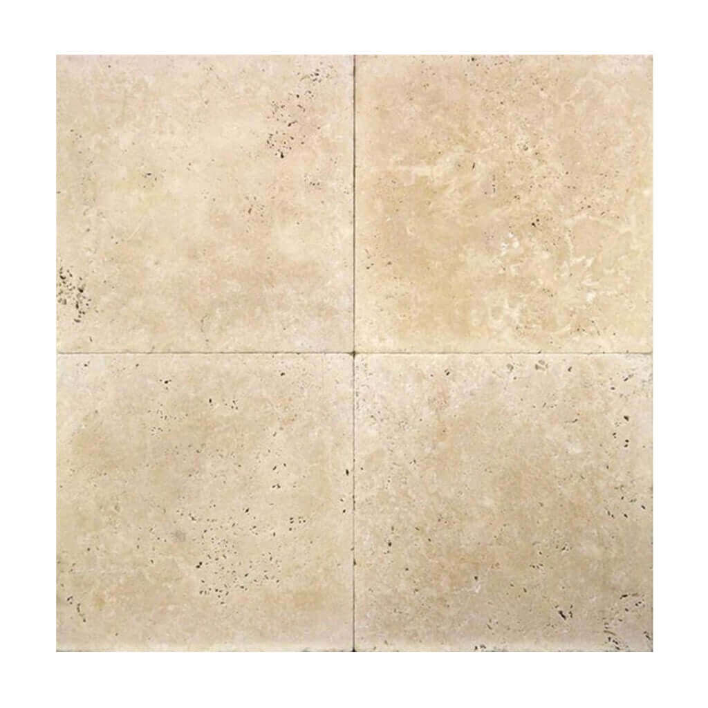 Ivory Travertine Tile 18 x 18 Honed and Filled