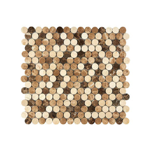 Crema Marfil or Beige color marble Mosaic Tile