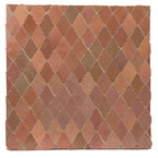Butterfly zellige mosaic sheet in warm terracotta blend with hand-cut, curved pieces (Heritage Collection)
