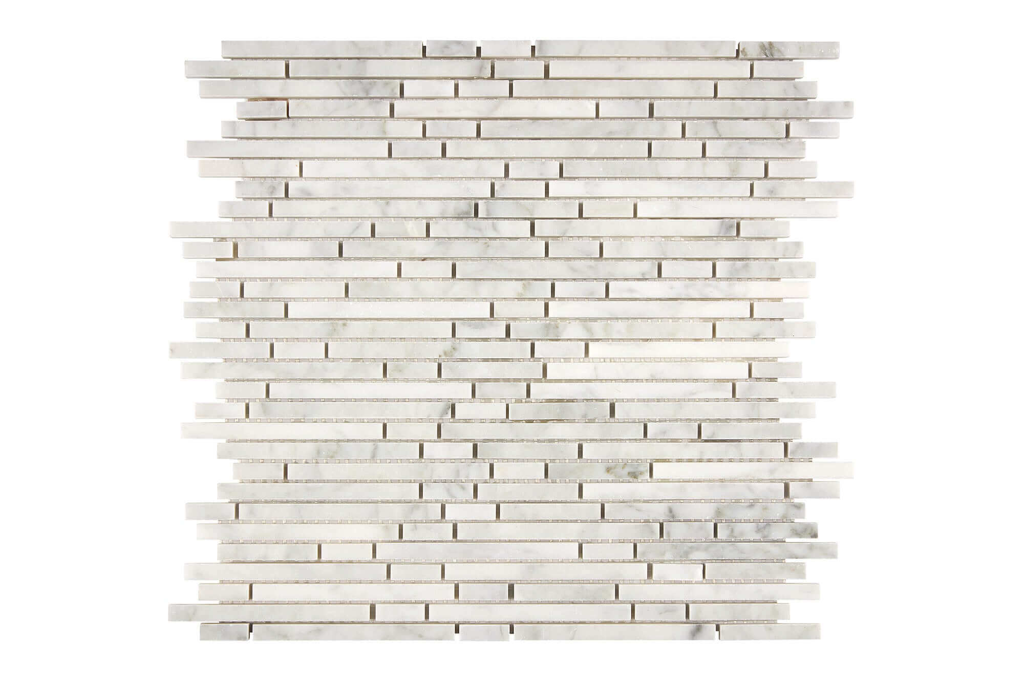 Bianco Carrara Marble Mosaic Bamboo Single Color Honed