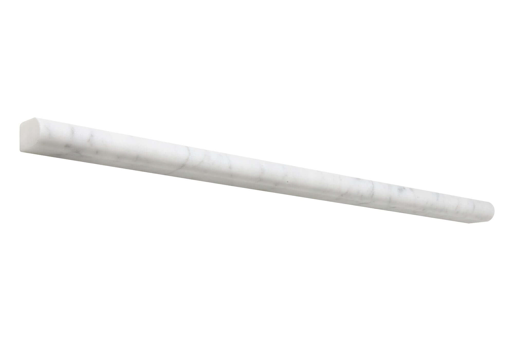 Bianco Carrara Marble Pencil Liner 1/2 Honed