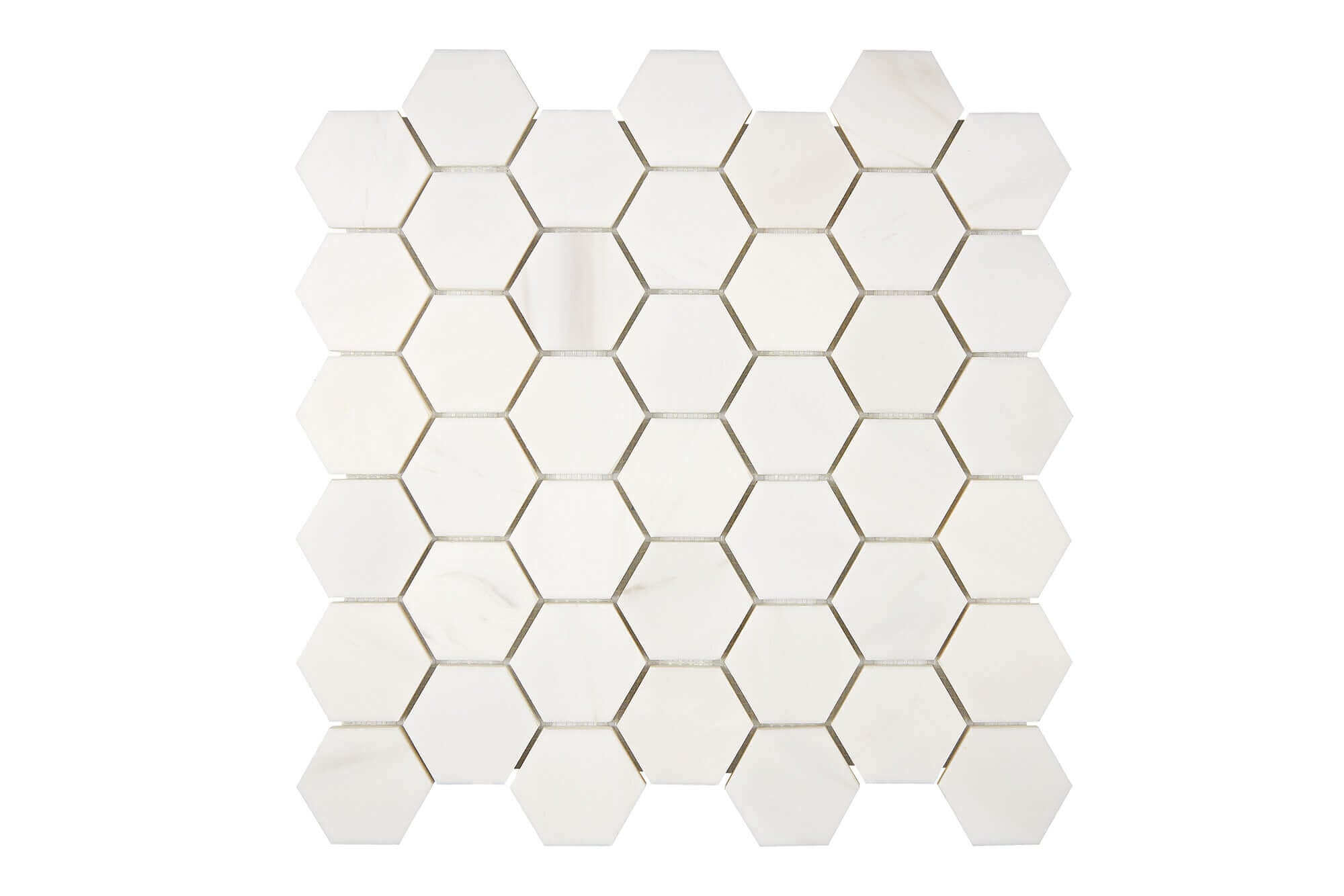 Bianco Dolomite Marble Mosaic 2 Hexagon Honed