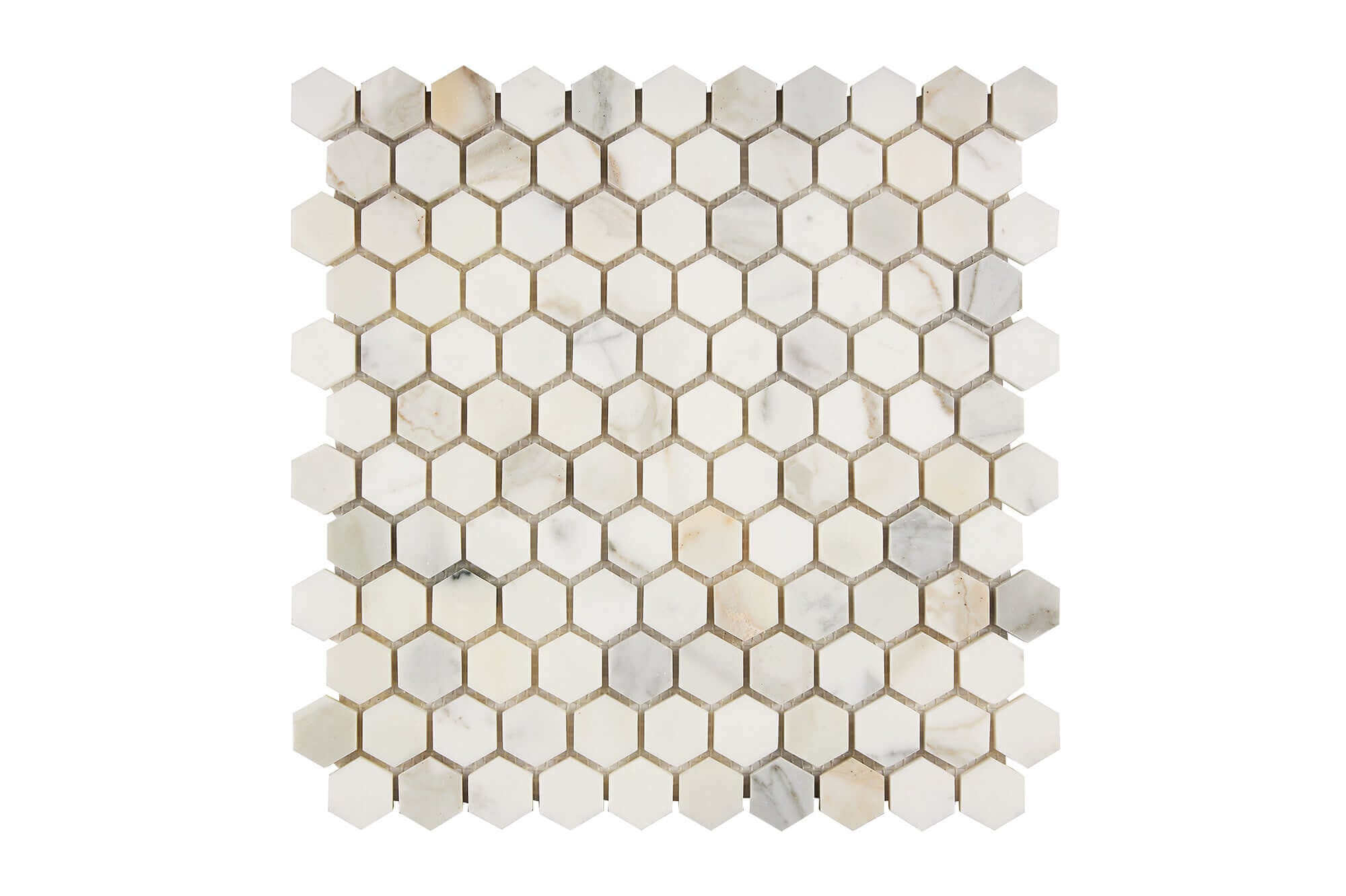 Calacatta Gold Marble Mosaic 1 Hexagon Polished