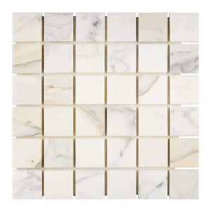 Calacatta Gold Marble Mosaic 2 x 2 Polished