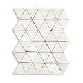 Facet Triangle zellige mosaic glossy handmade terracotta triangle mosaic sheet, studio view
