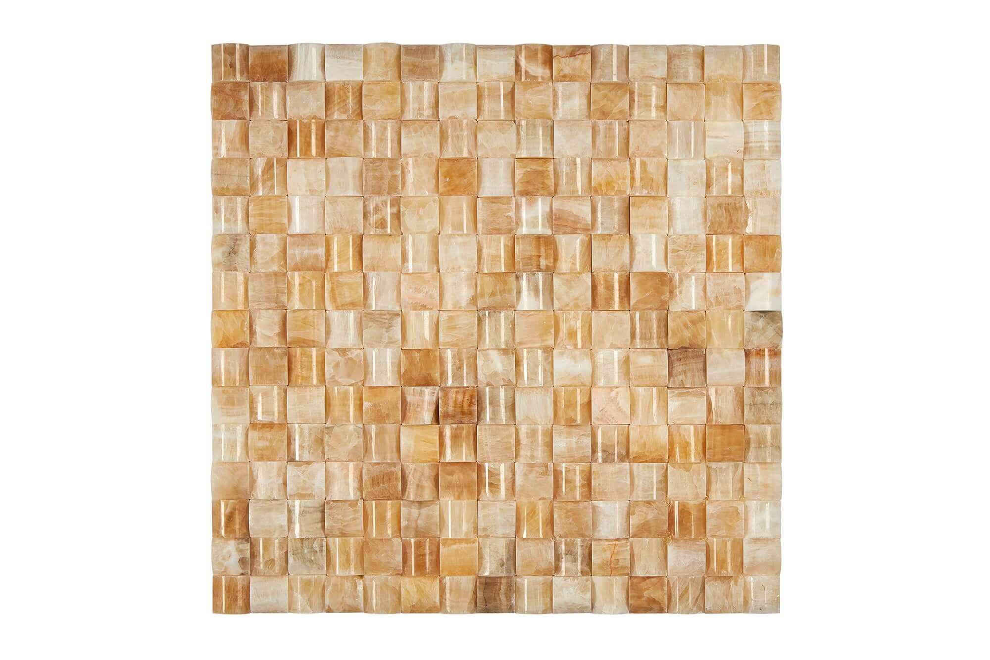 Honey Onyx Mosaic 3D Polished