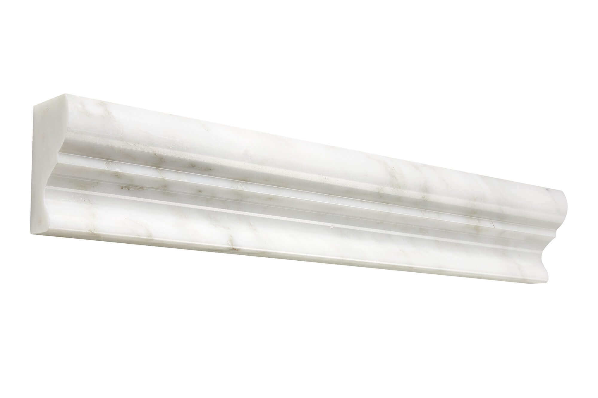 Oriental White Marble 2 x 12 Crown Molding Honed