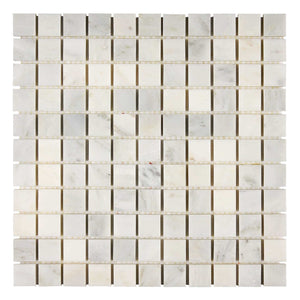 Oriental White Marble Mosaic 1 x 1 Honed