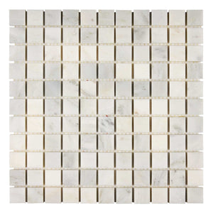 Oriental White Marble Mosaic 1 x 1 Polished