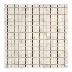 Oriental White Marble Mosaic 5/8 x 5/8 Polished