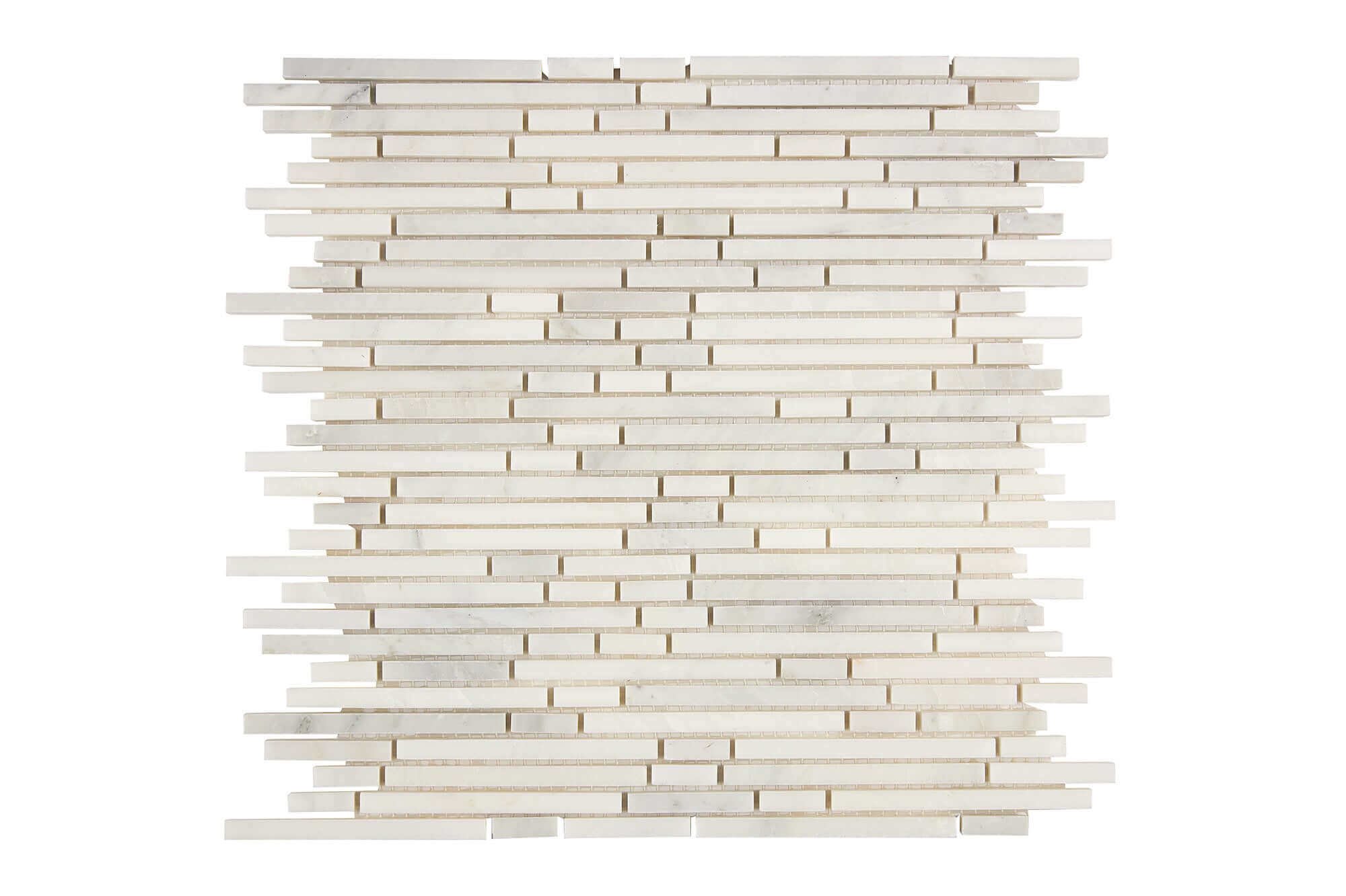 Oriental White Marble Mosaic Bamboo Polished