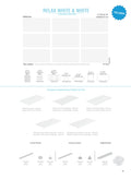 SeraPool RELAX White & White full-body porcelain pool tile field series sheet with 13x26 field tile, mosaics, and coordinated pool trim pieces.