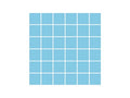 Blue porcelain pool mosaic tile pattern on a white background