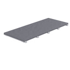 SeraPool RELAX full-body porcelain concealed drain grate in Anthracite color and 12x26 size, studio image with integrated supports.