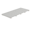 SeraPool RELAX full-body porcelain concealed drain grate in Gray color and 12x26 size, studio image with integrated supports.
