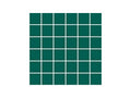 Green square porcelain pool mosaic tile on a white background