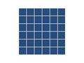 Blue square porcelain pool mosaic tile on a white background