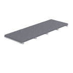 SeraPool RELAX full-body porcelain concealed drain grate in Anthracite color and 10x26 size, studio image with integrated supports.