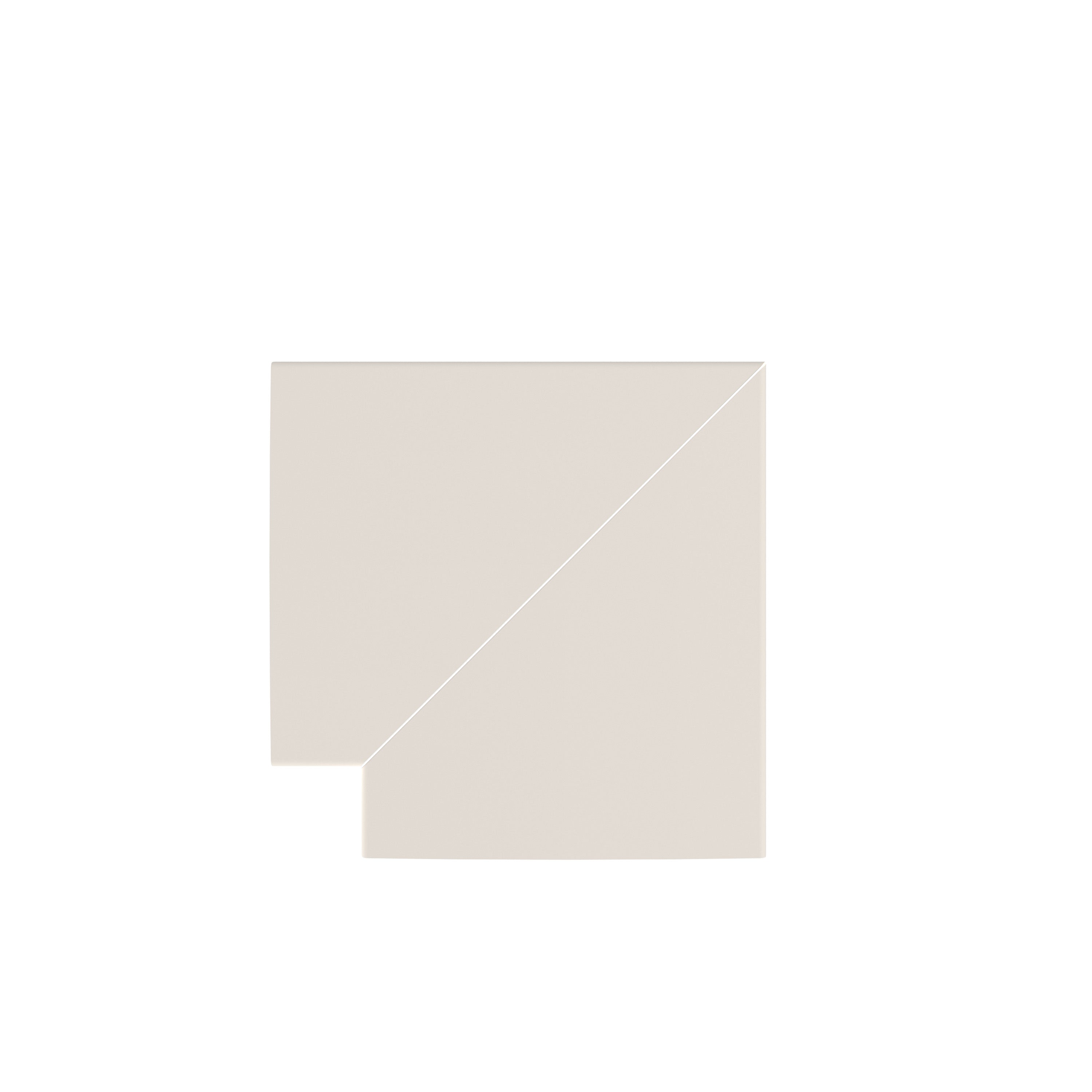 SeraPool RELAX flexible porcelain corner piece in Beige for pool and spa drain/grate transitions.