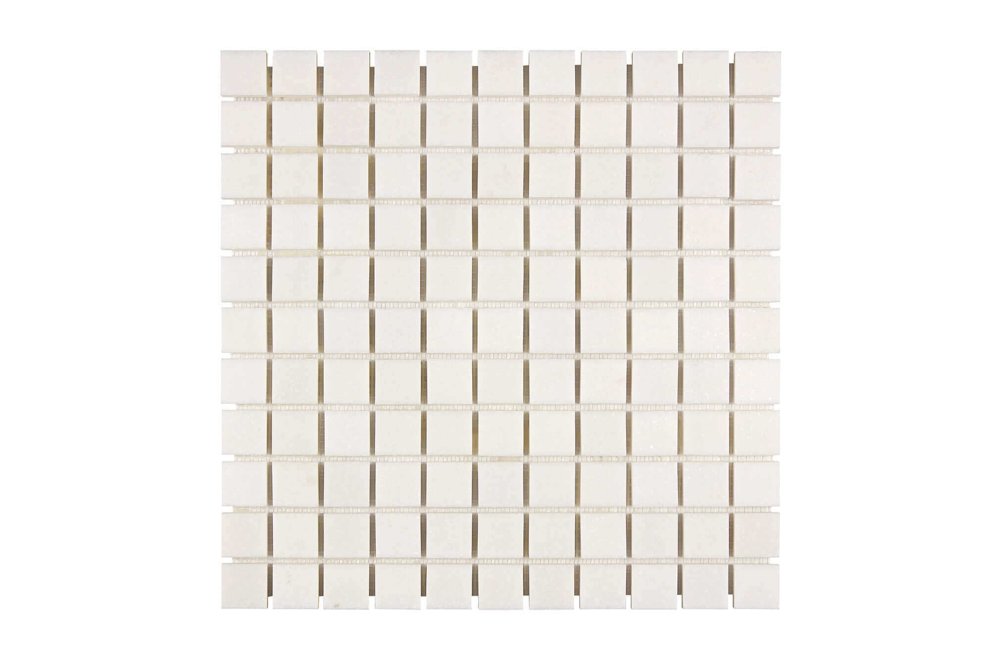 Thassos White Marble Mosaic 1 x 1 Honed