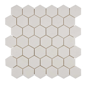 Thassos White Marble Mosaic 2 Hexagon Honed