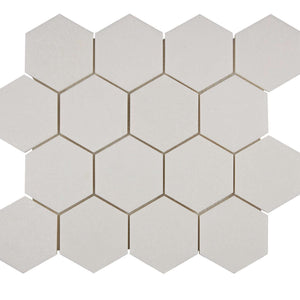 Thassos White Marble Mosaic 3 Hexagon Honed