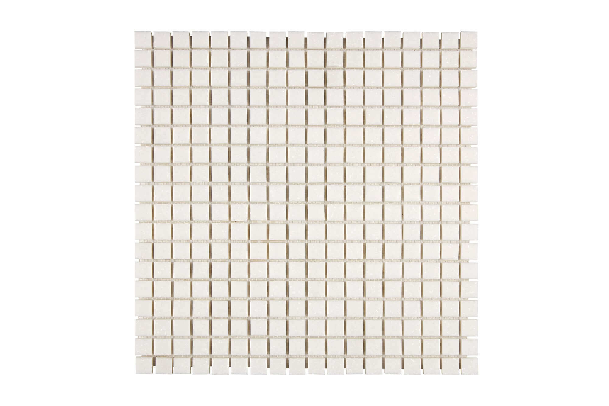 Thassos White Marble Mosaic 5/8 x 5/8 Honed