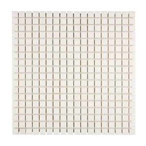 Thassos White Marble Mosaic 5/8 x 5/8 Honed