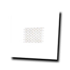Angled view of Aria Bianco Dolomite 1x2 brick marble mosaic sheet highlighting surface character and subtle veining.