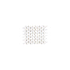 Aria Bianco Dolomite marble mosaic 1x2 brick, square studio image of a mounted sheet with subtle veining and soft tone variation.