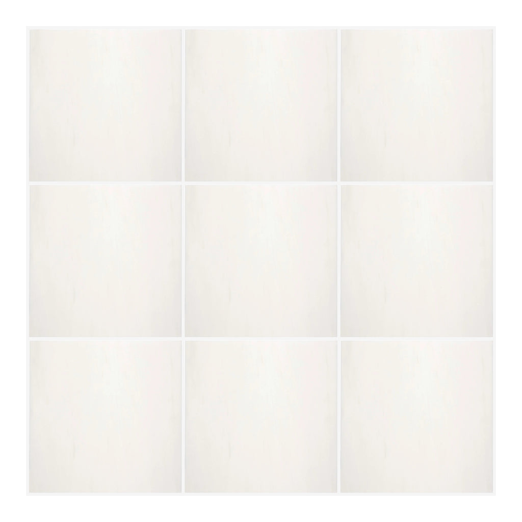 Aria Bianco Dolomite 24x24 marble tile shown in a straight lay grid with light grout for a clean, modern look.