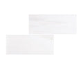 Aria Bianco Dolomite marble subway tile 3x6, studio image showing a soft white background with subtle natural veining and gentle tone variation.

