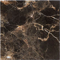 ARIA Emperador Dark marble 12x12 polished tile with rich brown color and natural cream white veining