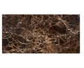 ARIA Emperador Dark marble 12x24 polished tile with rich brown color and natural cream white veining
