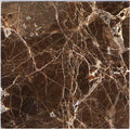 ARIA Emperador Dark marble 24x24 polished tile with rich brown color and natural cream white veining