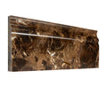 ARIA Emperador Dark marble 4 3/4 inch polished baseboard trim with rich brown color and natural cream white veining