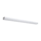 Aria Bianco Dolomite marble pencil liner trim, studio image showing a slim rounded profile in bright white marble with subtle natural veining for edging and finishing details.

